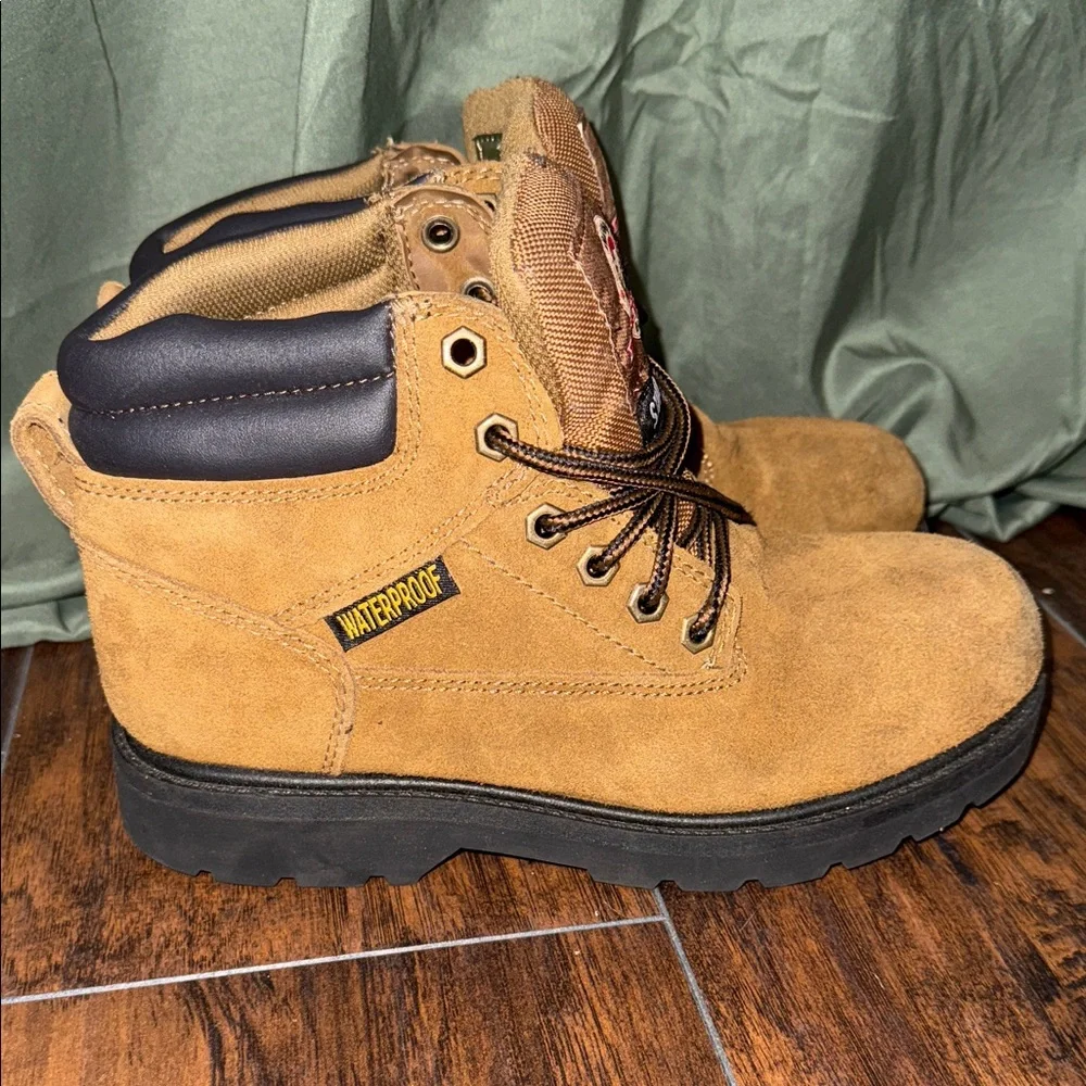 Men's Brahma Waterproof Steel Toe Suede Brown Boots